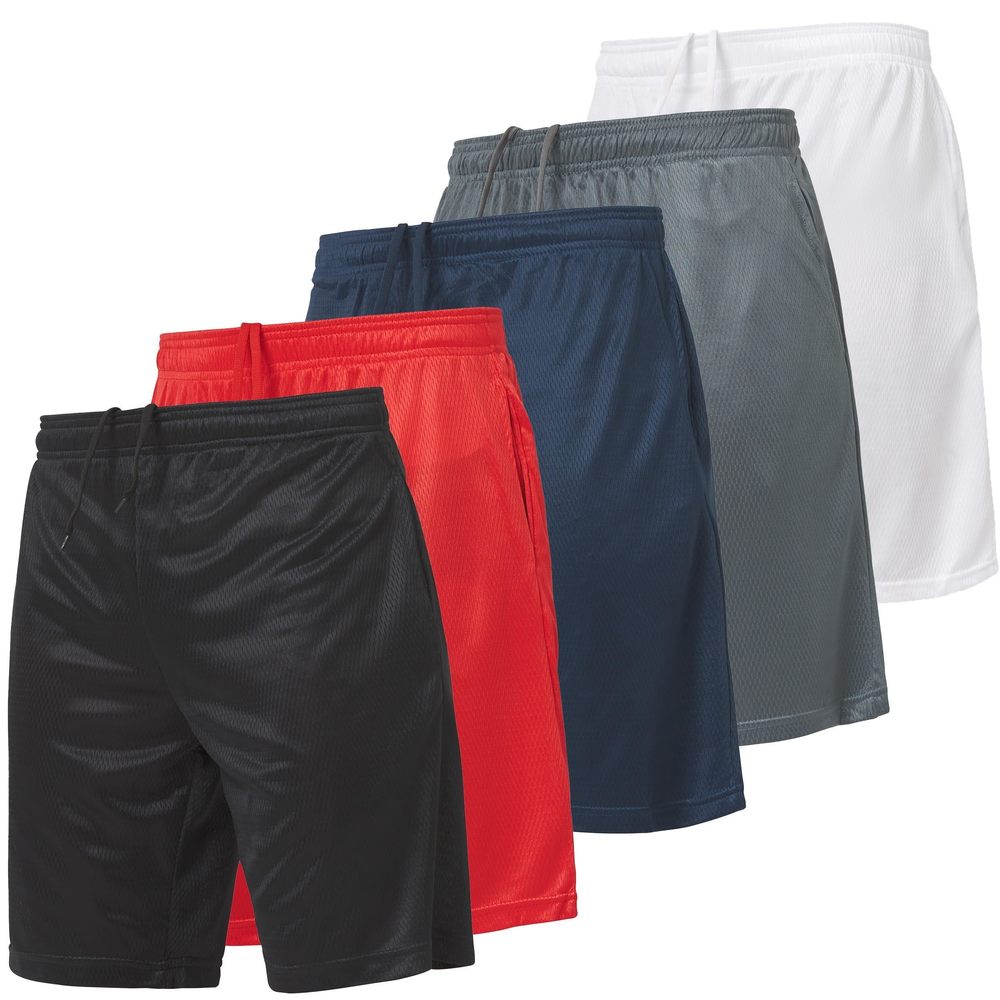 NEW Ultra Performance 5 Pack Mens Shorts, Athletic Gym Shorts Workout Basketball